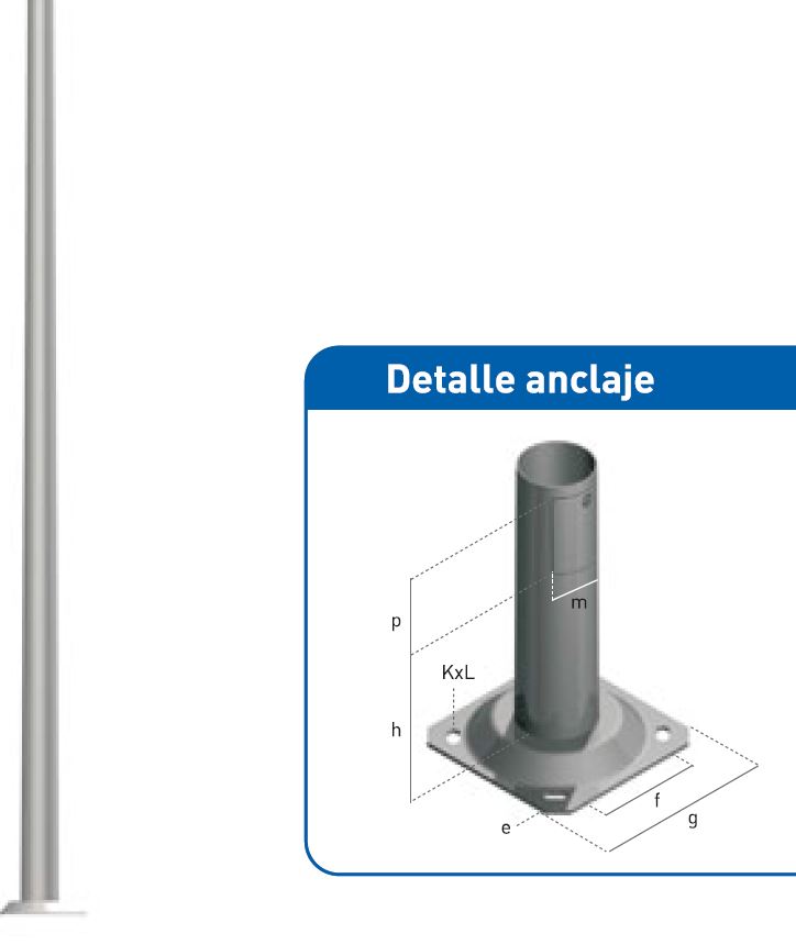 Foto artículo Columna Sb 3,95mts Ø60 3mm Plantilla 300 (21.5x21.5 agujeros (126.27906976744x150)