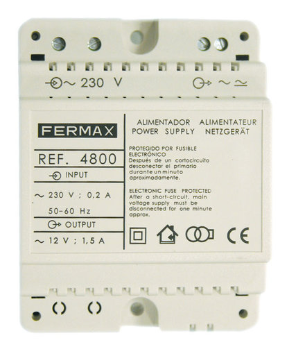 Foto artículo Alimentador Din4 12vac_1.5a Fermax (128,1x150)