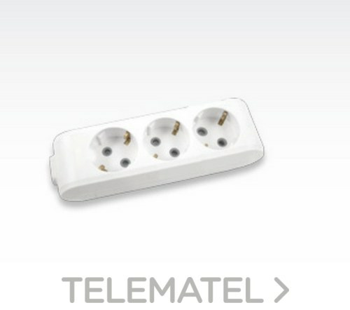 Foto artículo Regleta 3x tomas 2P+T 16A, sin cable, blanco (169,68325791855x150)