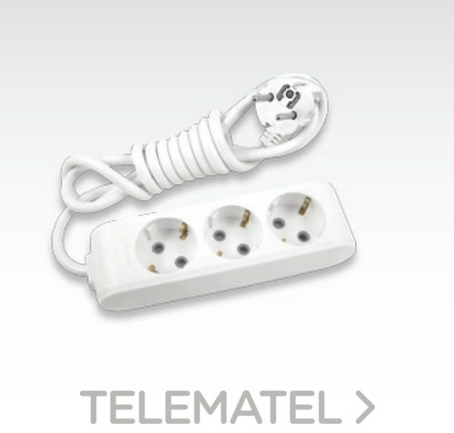 Foto artículo Regleta 3x tomas 2p+t 16a, cable 3m, blanco  (157.23270440252x150)